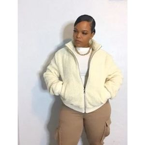 Faux Lambskin Bomber Jacket